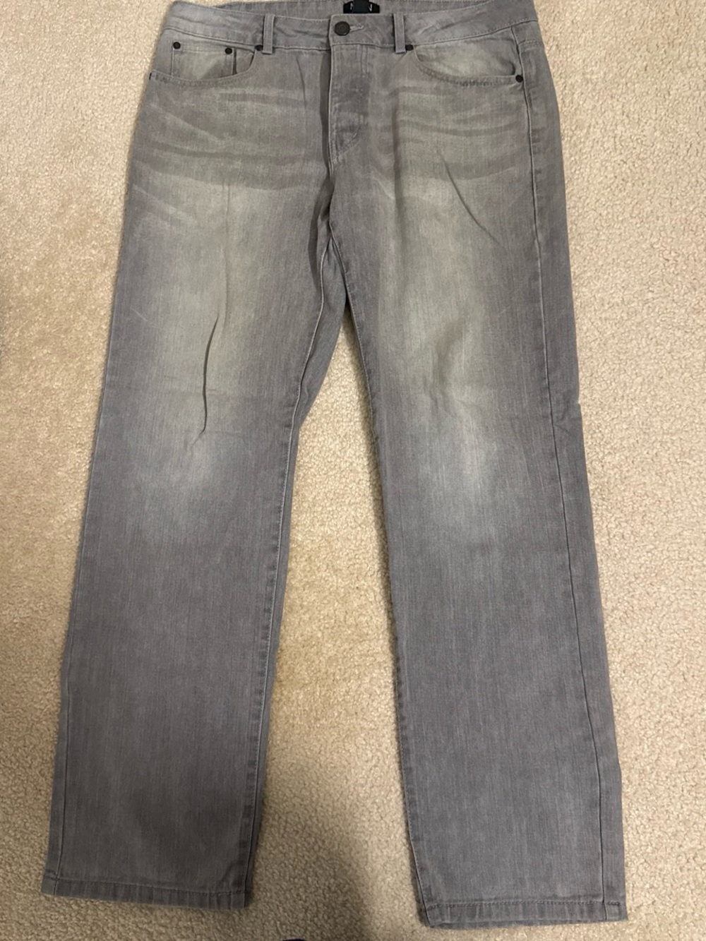 Men's Straight Gray Jeans – Clean Straight Fit